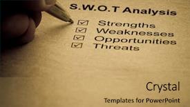  Presentation with weakness strength - Audience pleasing presentation consisting of business strategy analysis concept swot backdrop and a coral colored foreground