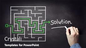  Presentation with strategy maze - Slide deck enhanced with business-strategy-businessman-planning background and a dark gray colored foreground