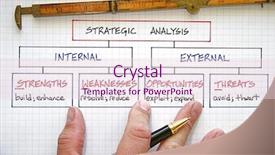  Presentation with strategy - PPT theme enhanced with business strategy graphs and swot background and a lemonade colored foreground
