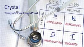  Presentation with strategy - Slide deck consisting of business strategy graphs and swot background and a sky blue colored foreground