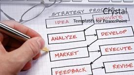  Presentation with organizational chart - Colorful slide deck enhanced with business strategy organizational charts backdrop and a light blue colored foreground