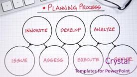  Presentation with organizational chart - Beautiful slides featuring business strategy organizational charts backdrop and a pink colored foreground