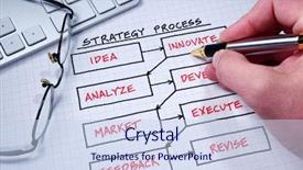  Presentation with organizational chart - Presentation theme enhanced with business strategy organizational charts background and a sky blue colored foreground