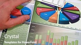  Presentation with strategy - Presentation theme enhanced with original infographics - interior art gallery with 3 solutions on a wall and a hand indicating the best option delicate shadows background and a gray colored foreground