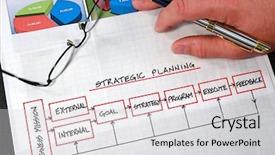  Presentation with organizational chart - Theme with business strategy organizational charts background and a light gray colored foreground
