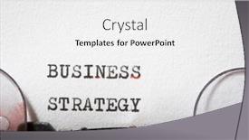  Presentation with strategy - Cool new theme with business-strategy-phrase-written backdrop and a white colored foreground
