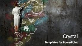  Presentation with planning - Beautiful slide set featuring career ladder leadership back - business strategy planning backdrop and a dark gray colored foreground