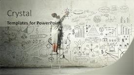  Presentation with strategy - Audience pleasing PPT theme consisting of business strategy seminar backdrop and a light gray colored foreground