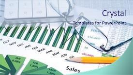  Presentation with competitive business strategy - Colorful theme enhanced with business strategy using color charts backdrop and a sky blue colored foreground