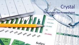  Presentation with business calculator - PPT layouts enhanced with business strategy using color charts background and a lemonade colored foreground