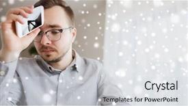  Presentation with holiday stress - Theme having business stress communication technology background and a light gray colored foreground