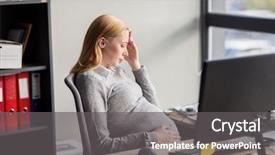  Presentation with stress - Cool new PPT layouts with business stress gestosis and work backdrop and a gray colored foreground