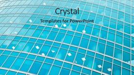  Presentation with sonar blue modern ship radar - Beautiful slides featuring business structure - diagonal blue glass wall backdrop and a  colored foreground