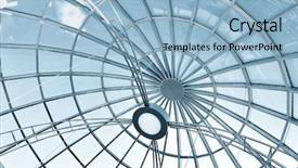  Presentation with nano composites and metal - Slide deck having business structure - metal gray round ceiling background and a light blue colored foreground
