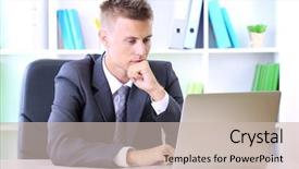  Presentation with working - Amazing PPT layouts having business students - portrait of young businessman working backdrop and a  colored foreground