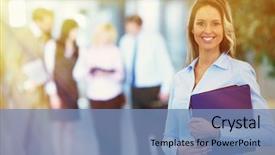  Presentation with garden tea party pretty - Amazing PPT theme having business students - young smiling pretty bussinesswoman backdrop and a teal colored foreground