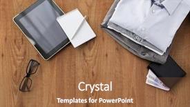  Presentation with clothes - Audience pleasing presentation theme consisting of business style clothes and objects backdrop and a  colored foreground
