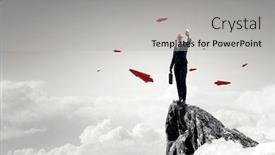  Presentation with business success - Audience pleasing slides consisting of business-success-concept-mixed-media backdrop and a light gray colored foreground