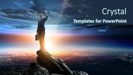  Presentation with business success - Beautiful slide set featuring business-success-concept-mixed-media backdrop and a ocean colored foreground