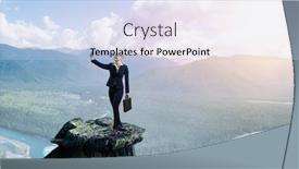  Presentation with success business - Colorful PPT theme enhanced with business-success-concept-mixed-media backdrop and a light blue colored foreground