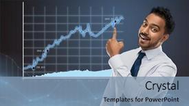  Presentation with business journey to success - Audience pleasing theme consisting of business success and statistics concept backdrop and a seafoam green colored foreground