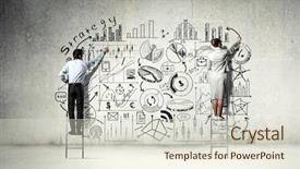  Presentation with diagram - Colorful PPT layouts enhanced with business successful strategy backdrop and a lemonade colored foreground