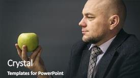  Presentation with alternative - PPT layouts enhanced with business suit on a black background and a  colored foreground