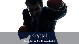  Presentation with boxing - Beautiful slide deck featuring set of fried rice garlic with grilled chicken teriyaki and soup with spoon and fork in the wooden tray on the white stone granite backdrop and a coral colored foreground