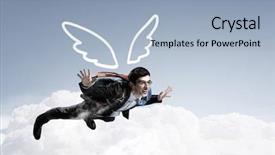  Presentation with brave - Beautiful PPT theme featuring business suits sport - brave enough to risk backdrop and a light blue colored foreground