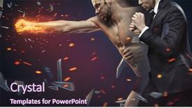  Presentation with successful - Colorful presentation enhanced with business suits sport - young businessman as a successful backdrop and a wine colored foreground