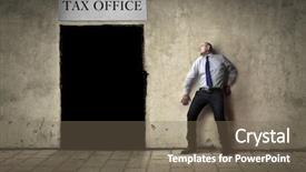  Presentation with tax - PPT layouts having business tax - fearful position background and a violet colored foreground