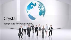  Presentation with abstract business - Beautiful PPT layouts featuring business-team-against-white-abstract backdrop and a light gray colored foreground