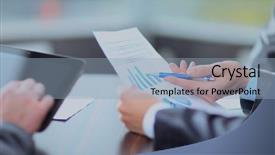  Presentation with market research - Audience pleasing PPT theme consisting of business team analyzing market research backdrop and a light blue colored foreground