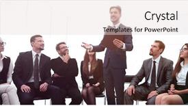  Presentation with mentorship mentoring business motivation coaching - Presentation design with business team applauding the coach background and a lemonade colored foreground