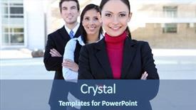  Presentation with team building - Slides consisting of modern house with swimming pool background and a ocean colored foreground.