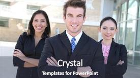  Presentation with team building - Amazing presentation having business team at office building backdrop and a  colored foreground