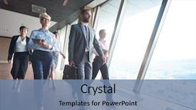  Presentation with team group - PPT layouts enhanced with business team businesspeople group walking background and a seafoam green colored foreground