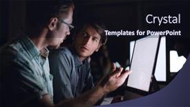  Presentation with current - PPT theme enhanced with business team discussing current issues sitting at the des background and a wine colored foreground