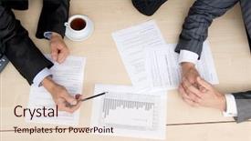  Presentation with team discussion - Cool new PPT theme with shot from above the table backdrop and a lemonade colored foreground