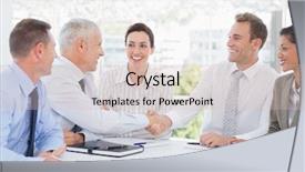  Presentation with team meeting - PPT layouts having business team having a meeting background and a soft green colored foreground