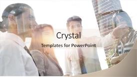  Presentation with tea pouring into glass transparent - Beautiful slide deck featuring business team in the officce backdrop and a lemonade colored foreground