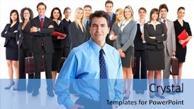  Presentation with team group - Cool new PPT theme with physical therapy - digital hand gripper isolated backdrop and a light gray colored foreground