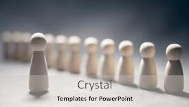  Presentation with team leadership - Theme with business-team-leadership-with-one background and a light gray colored foreground