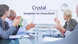  Presentation with business team join hands white - Audience pleasing PPT theme consisting of business team looking at white backdrop and a sky blue colored foreground