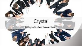  Presentation with competitive business strategy - Cool new slides with business team meeting brainstorming strategy backdrop and a  colored foreground