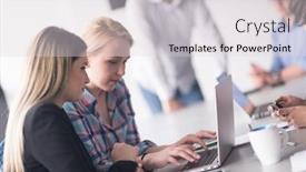  Presentation with team meeting - Audience pleasing slide set consisting of software engineering - business team meeting in modern backdrop and a light gray colored foreground