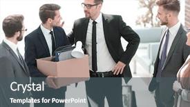  Presentation with meet the team - Cool new slide set with business team meets a new backdrop and a dark gray colored foreground