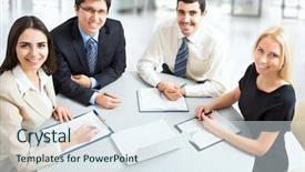  Presentation with meet the work team - Colorful slide deck enhanced with man doing pushups outdoors in nature an active holiday fitness sports lifestyle backdrop and a light gray colored foreground