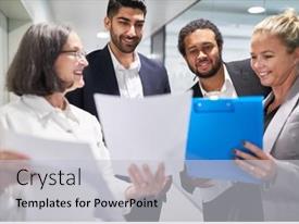 Business Team People Are Happy PPT template 89 | CrystalGraphics