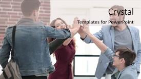  Presentation with power unity - Presentation theme having business team showing unity background and a lemonade colored foreground